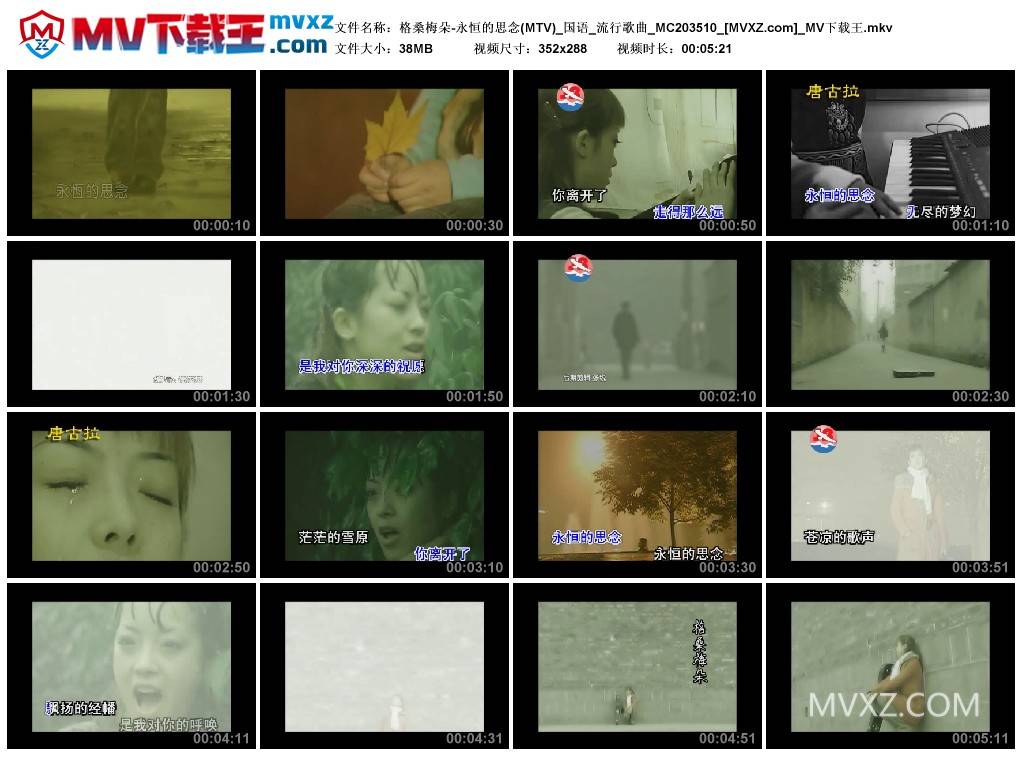 格桑梅朵-永恒的思念(MTV)_国语_流行歌曲_MC203510
